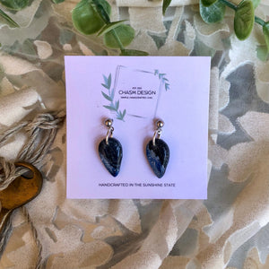 Blue and Gray Marble Dangles