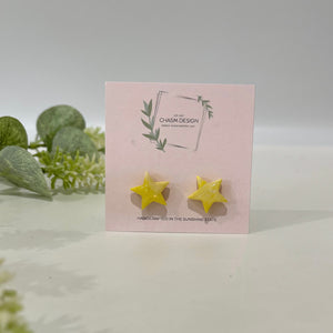 Yellow Star Studs