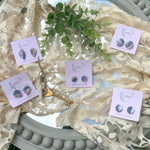 Cargar imagen en el visor de la galería, Pastel Blue and Pink Marble Studs
