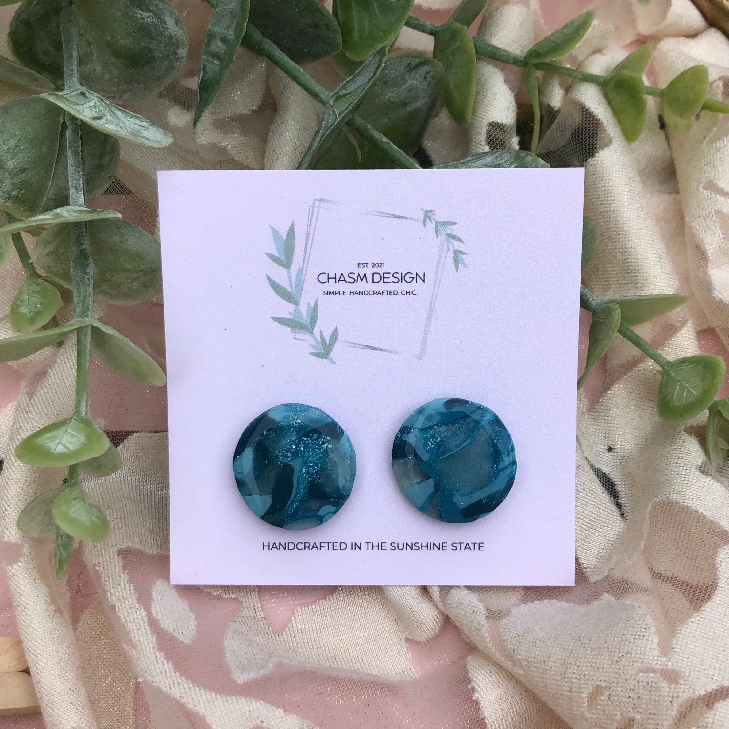 Blue Marble Studs