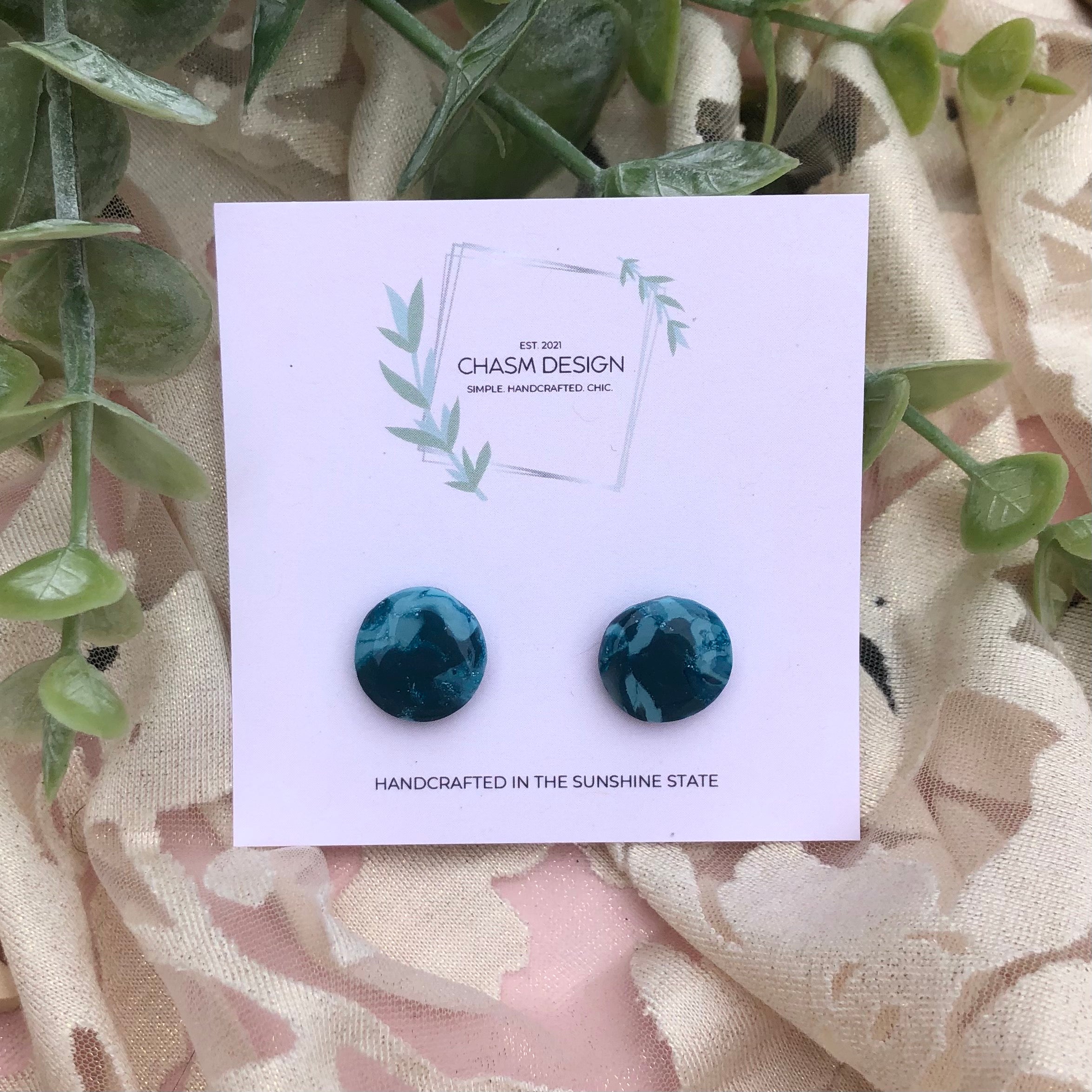 Blue Marble Studs