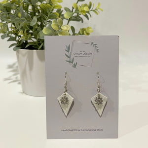 Mini Diamond Dangles with Flower Charm