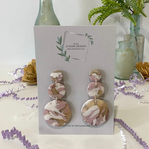 Purple and White Marble - Cascading Circles