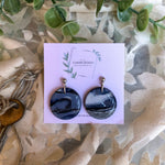 Cargar imagen en el visor de la galería, Blue and Gray Marble Dangles
