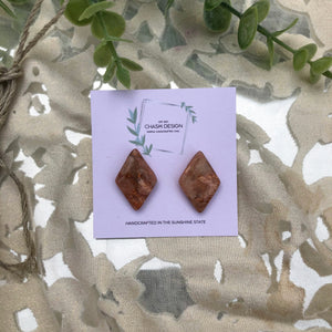 Rose Gold Marble Studs