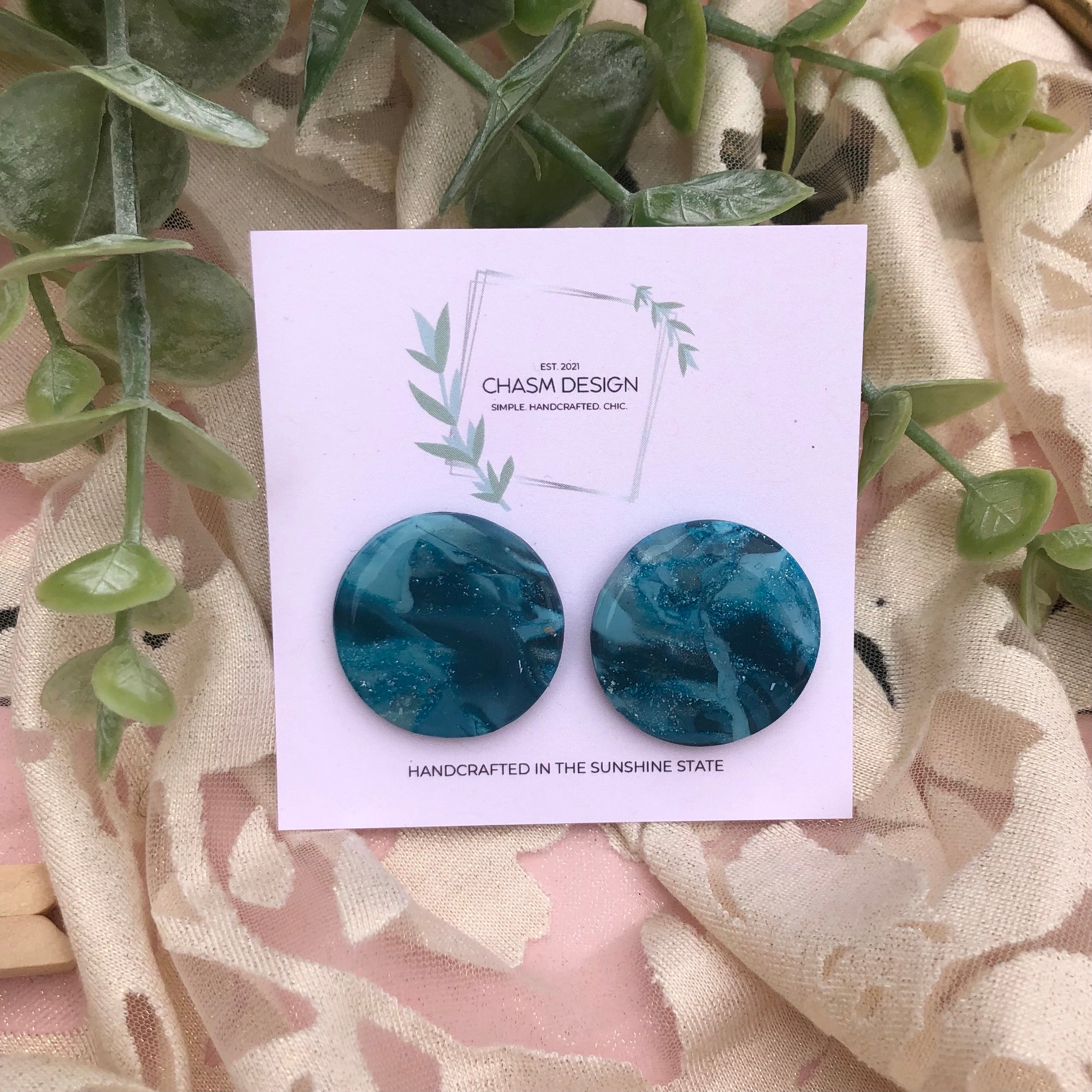 Blue Marble Studs