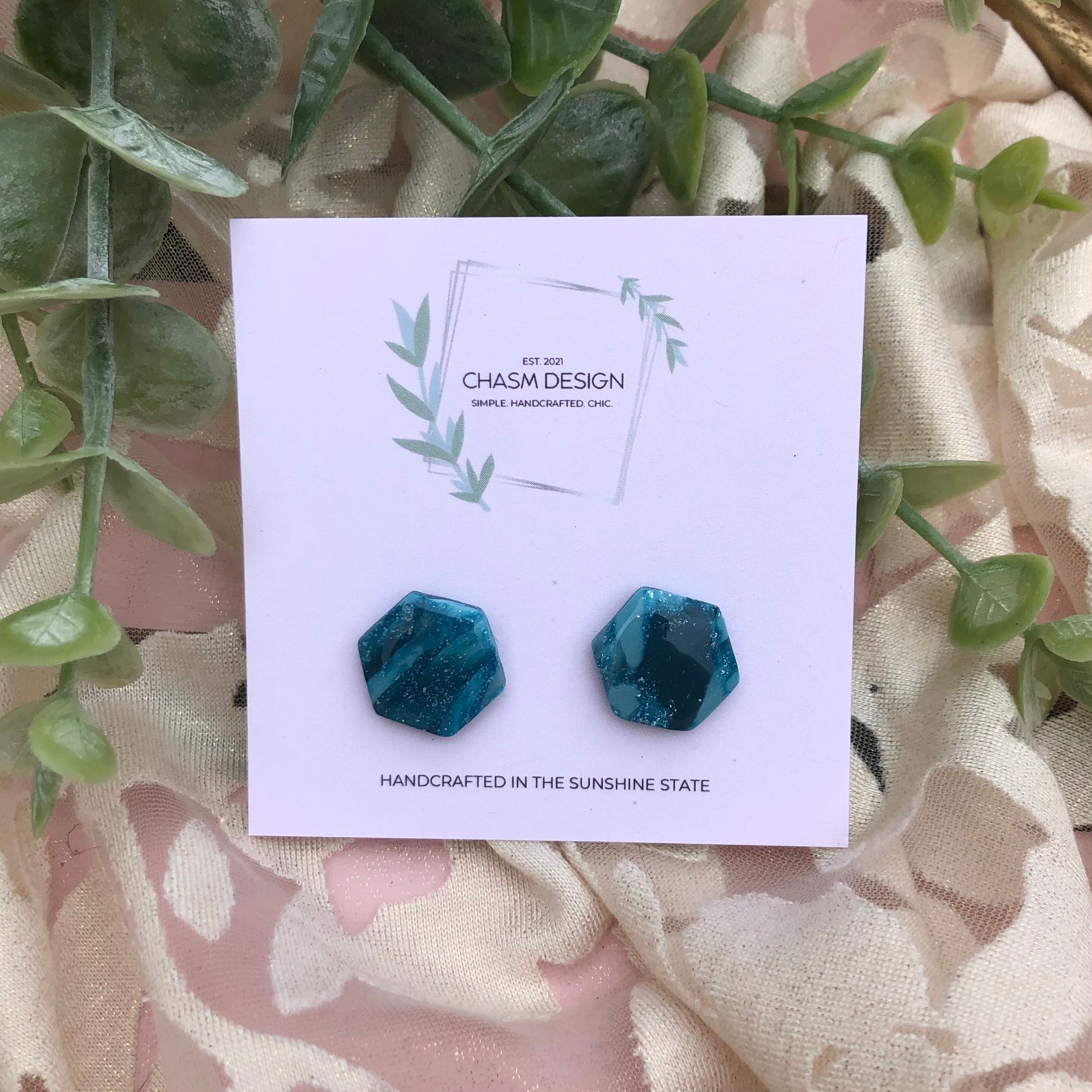 Blue Marble Studs