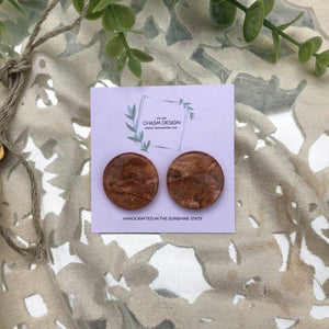 Rose Gold Marble Studs