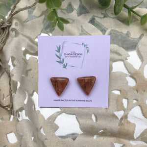 Rose Gold Marble Studs