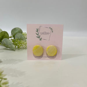 Yellow Circle Studs