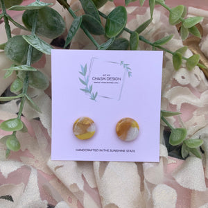 Yellow Marble Studs