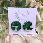 Cargar imagen en el visor de la galería, Green Marble Studs
